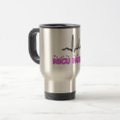 Mug De Voyage Conception de l'infirmière QRS de NICU (Devant gauche)