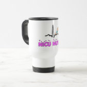 Mug De Voyage Conception de l'infirmière QRS de NICU (Devant gauche)