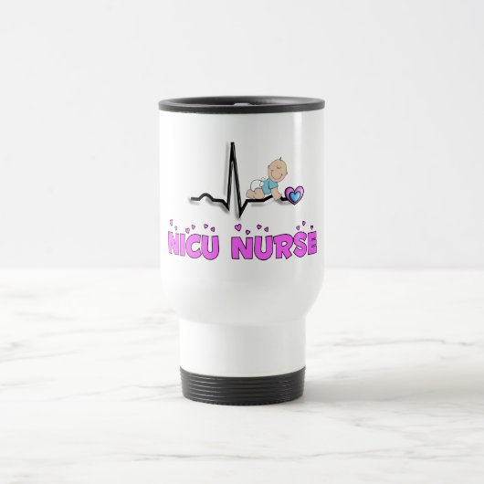 Mug De Voyage Conception de l'infirmière QRS de NICU (Centre)