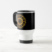 Mug De Voyage Conception de mandala unique doré-95747 (Devant gauche)