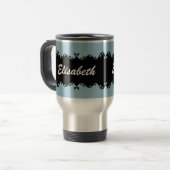 Mug De Voyage Conception de monogramme customisée (Devant gauche)