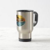 Mug De Voyage Conception de nom Adam Retro Sunset (Devant droit)