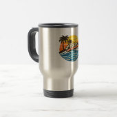 Mug De Voyage Conception de nom Adam Retro Sunset (Devant gauche)