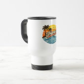 Mug De Voyage Conception de nom de Thomas Retro Sunset (Devant gauche)