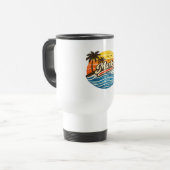 Mug De Voyage Conception de nom Rétro Sunset Mark (Devant gauche)