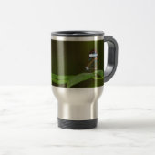 Mug De Voyage Conception de papillon de Glasswing "temps clair" (Devant droit)