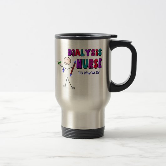 Mug De Voyage Conception de personne de bâton d'infirmière de (Droit)