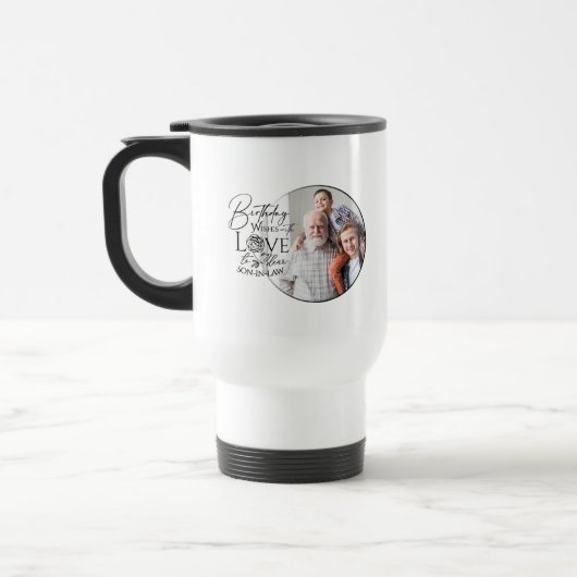 Mug De Voyage Conception de photo de calligraphie d'anniversaire (Gauche)