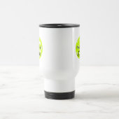 Mug De Voyage Conception de texte de coach de pickleball jaune d (Centre)