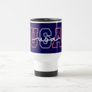 Mug De Voyage Conception de texte États-Unis 4 juillet-62118