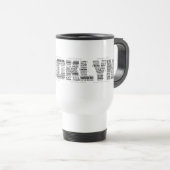 Mug De Voyage Conception de typographie de Brooklyn NY (Devant droit)