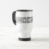 Mug De Voyage Conception de typographie de Brooklyn NY (Devant gauche)