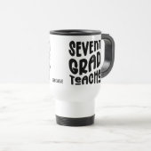 Mug De Voyage Conception de typographie pour professeur de septi (Devant droit)