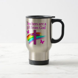MUG DE VOYAGE CONCEPTION D'ENSEIGNANT ANGÉLIQUE ET D'ESPRIT REMP