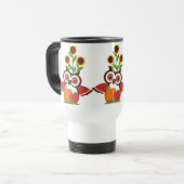 Mug De Voyage Conception des chouettes (Devant gauche)