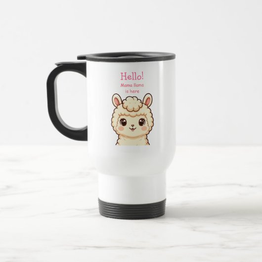 Mug De Voyage Conception d'illustration de lama mignon (Gauche)