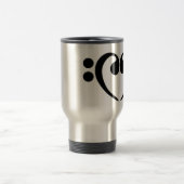 Mug De Voyage Conception élégante de coeur de clef basse de (Centre)