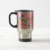 Mug De Voyage Conception florale de citation d'assistant social (Gauche)
