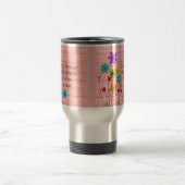 Mug De Voyage Conception florale de citation d'assistant social (Centre)