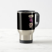 Mug De Voyage Conception graphique d'humour d'Halloween crâne de (Devant droit)