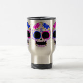 Mug De Voyage Conception heureuse de crâne de sucre (Centre)
