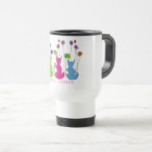 Mug De Voyage Conception lunatique de chats de cadeaux (Devant droit)
