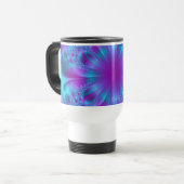 Mug De Voyage Conception pourpre et bleue de fractale (Devant gauche)
