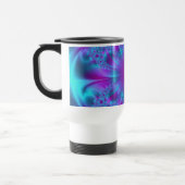 Mug De Voyage Conception pourpre et bleue de fractale (Gauche)
