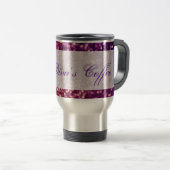 Mug De Voyage Conception rose et pourpre rouge de parties (Devant droit)