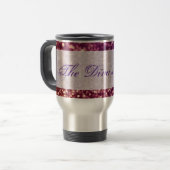 Mug De Voyage Conception rose et pourpre rouge de parties (Devant gauche)