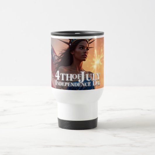 Mug De Voyage Conception splendide du 4 juillet - Feux d'artific (Centre)