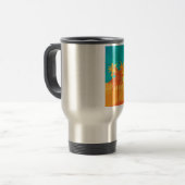 Mug De Voyage Conception tropicale de surf de plage de coucher (Devant gauche)