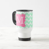 Mug De Voyage Conception verte en bon état de monogramme de (Devant gauche)