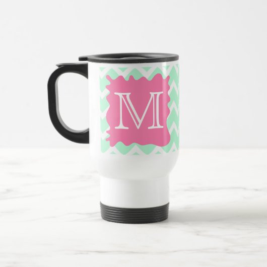 Mug De Voyage Conception verte en bon état de monogramme de (Gauche)