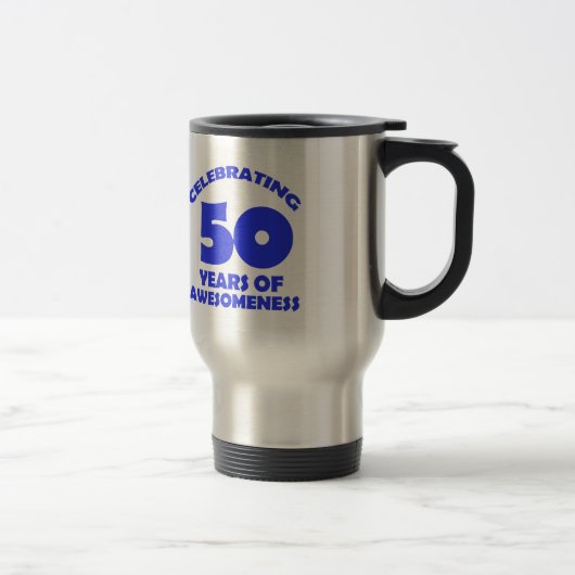 Mug De Voyage conceptions d'anniversaire de 50 années (Droit)
