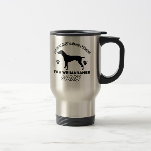 Mug De Voyage Conceptions de papa de chien de WEIMARANER (Droit)