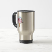 Mug De Voyage Cône rose Sakura crème glacée gaufre (Devant gauche)