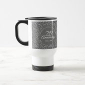 Mug De Voyage Confetti du 25e anniversaire du Mariage (Gauche)