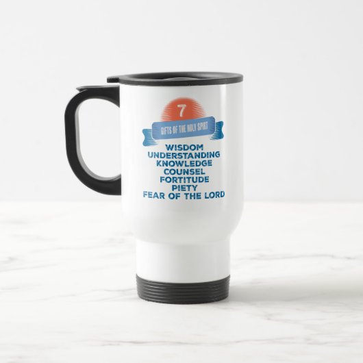 Mug De Voyage Confirmation 7 Dons de l'Esprit Saint (Gauche)