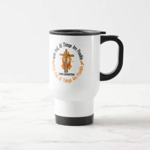 Mug De Voyage Conscience de leucémie AVEC la CROIX d'un DIEU