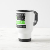 Mug De Voyage Conscience de santé mentale de soutien (Devant droit)