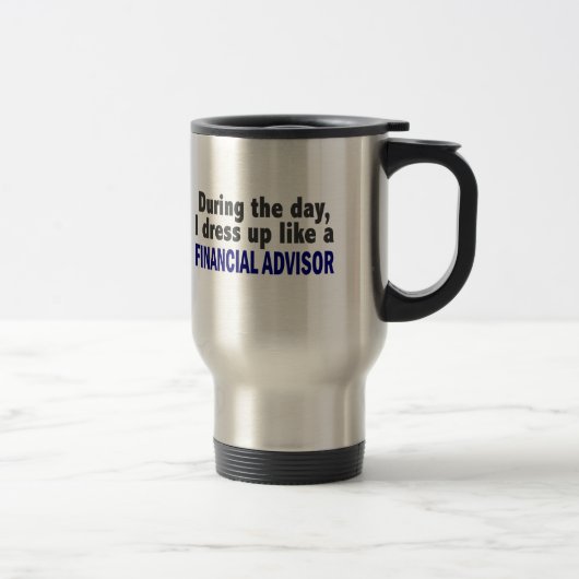 Mug De Voyage Conseiller financier au cours de la journée (Droit)