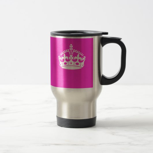 Mug De Voyage CONSERVEZ LE SYMBOLE DE LA COURONNE CALME sur la d (Droit)