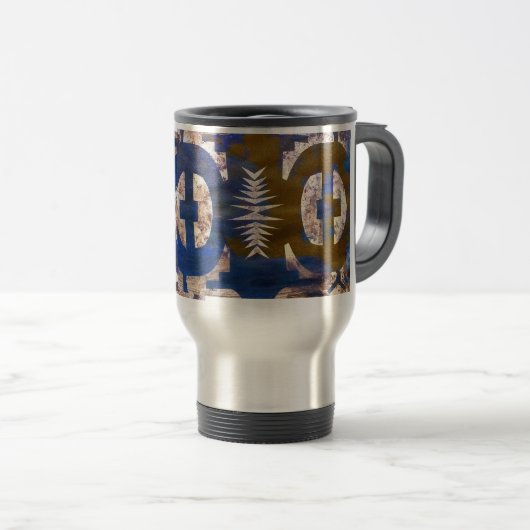 Mug De Voyage Constellation Primitive Géométrique Abstraite (Devant droit)