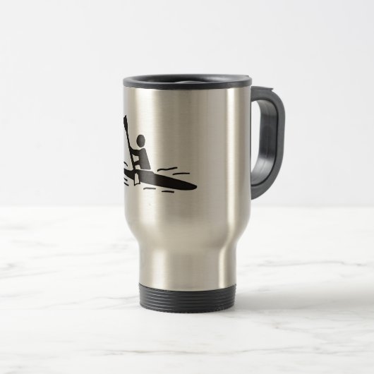 Mug De Voyage Contour de kayak (Devant droit)