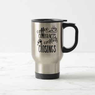 Mug De Voyage Contrats De Café Cocktails Réalisateur De Fermetur
