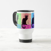 Mug De Voyage Conversations Noir (chats noirs) (Devant gauche)