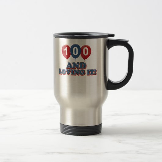Mug De Voyage Cool 100 conceptions d'anniversaire d'ans (Droit)
