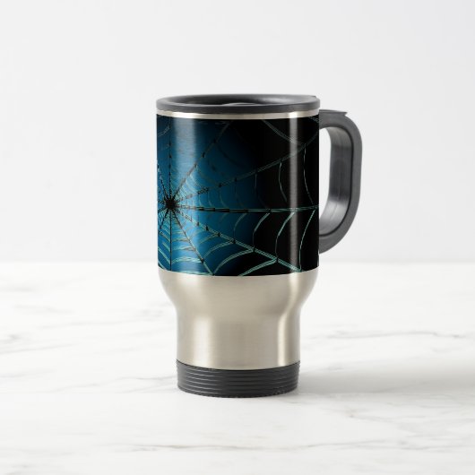 Mug De Voyage Cool Blue Spider Web (Devant droit)