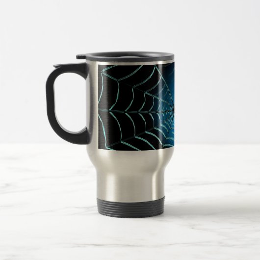 Mug De Voyage Cool Blue Spider Web (Gauche)